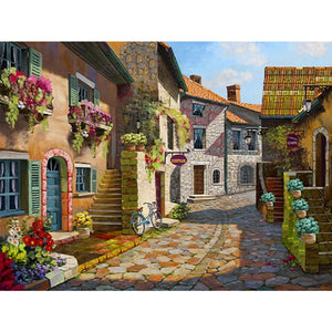 City Street 40X30CM(Canvas) Full Square Drill Diamond Painting