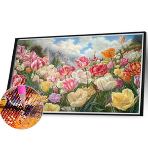 Flower Cluster Bouquet 40X30CM(Canvas) Full Square Drill Diamond Painting