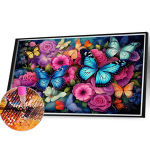 Flower Cluster Bouquet 40X30CM(Canvas) Full Square Drill Diamond Painting