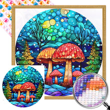 Load image into Gallery viewer, Fantasy Mushroom Stained Glass 45X45CM(Canvas) Full AB Round Drill Diamond Painting
