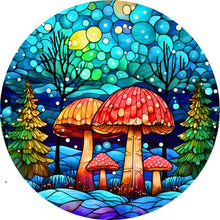 Load image into Gallery viewer, Fantasy Mushroom Stained Glass 45X45CM(Canvas) Full AB Round Drill Diamond Painting
