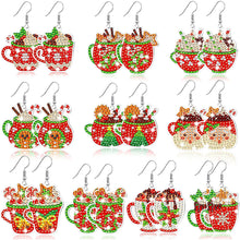 Load image into Gallery viewer, 10 Pairs Double Sided Diamond Glitter Art Earring Kit Xmas Party Ornaments Gifts
