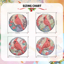 Load image into Gallery viewer, 4PCS Cardinal Diamond Painting Magnet Refrigerator Diamond Art Magnets Decals
