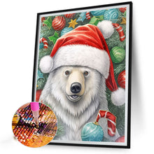 Load image into Gallery viewer, Christmas White Bear 40X50CM(Canvas) Full Round Drill Diamond Painting
