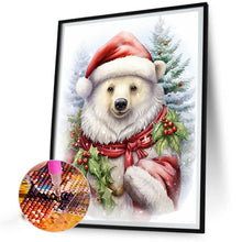 Load image into Gallery viewer, Christmas White Bear 40X50CM(Canvas) Full Round Drill Diamond Painting
