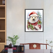 Load image into Gallery viewer, Christmas White Bear 40X50CM(Canvas) Full Round Drill Diamond Painting
