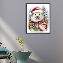 Load image into Gallery viewer, Christmas White Bear 40X50CM(Canvas) Full Round Drill Diamond Painting
