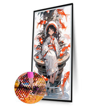 Load image into Gallery viewer, Goldfish And Girl 45X75CM(Canvas) Full AB Round Drill Diamond Painting
