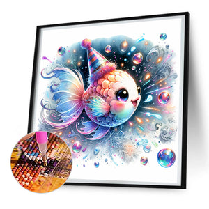 Shiny Animal Goldfish 30X30CM(Canvas) Full Round Drill Diamond Painting