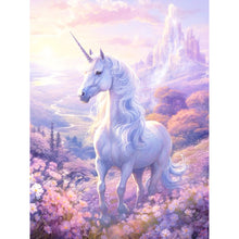 Load image into Gallery viewer, Flower Castle Unicorn 30X40CM(Canvas) Full Round Drill Diamond Painting
