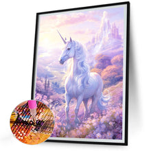 Load image into Gallery viewer, Flower Castle Unicorn 30X40CM(Canvas) Full Round Drill Diamond Painting
