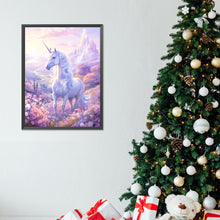 Load image into Gallery viewer, Flower Castle Unicorn 30X40CM(Canvas) Full Round Drill Diamond Painting
