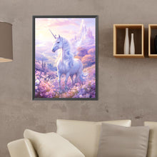 Load image into Gallery viewer, Flower Castle Unicorn 30X40CM(Canvas) Full Round Drill Diamond Painting
