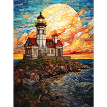 Load image into Gallery viewer, Island Lighthouse 30X40CM(Canvas) Full Round Drill Diamond Painting
