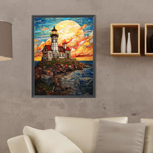 Load image into Gallery viewer, Island Lighthouse 30X40CM(Canvas) Full Round Drill Diamond Painting
