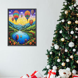 Hot Air Balloon 30X40CM(Canvas) Full Round Drill Diamond Painting