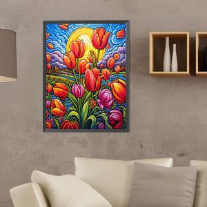 Tulip 30X40CM(Canvas) Full Round Drill Diamond Painting