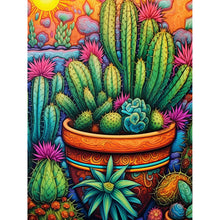 Load image into Gallery viewer, Cactus Flower 30X40CM(Canvas) Full Round Drill Diamond Painting
