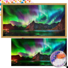 Load image into Gallery viewer, Aurora At Night 85X45CM(Canvas) Full AB Round Drill Diamond Painting
