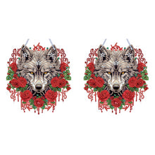 Load image into Gallery viewer, Special Shape DIY Diamond Painting Ornaments Wolf Head Full Drill Art Kit (#1)
