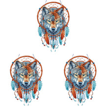 Load image into Gallery viewer, Special Shape DIY Diamond Painting Ornaments Wolf Head Full Drill Art Kit (#3)
