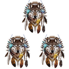 Load image into Gallery viewer, Special Shape DIY Diamond Painting Ornaments Wolf Head Full Drill Art Kit (#5)
