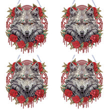 Load image into Gallery viewer, Special Shape DIY Diamond Painting Ornaments Wolf Head Full Drill Art Kit (#2)
