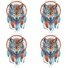Load image into Gallery viewer, Special Shape DIY Diamond Painting Ornaments Wolf Head Full Drill Art Kit (#3)
