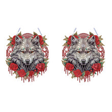 Load image into Gallery viewer, Special Shape DIY Diamond Painting Ornaments Wolf Head Full Drill Art Kit (#2)
