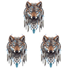 Load image into Gallery viewer, Special Shape DIY Diamond Painting Ornaments Wolf Head Full Drill Art Kit (#4)
