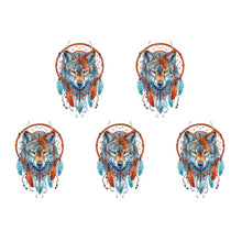 Load image into Gallery viewer, Special Shape DIY Diamond Painting Ornaments Wolf Head Full Drill Art Kit (#3)
