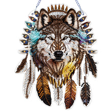 Load image into Gallery viewer, Special Shape DIY Diamond Painting Ornaments Wolf Head Full Drill Art Kit (#5)

