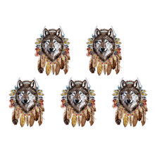 Load image into Gallery viewer, Special Shape DIY Diamond Painting Ornaments Wolf Head Full Drill Art Kit (#6)
