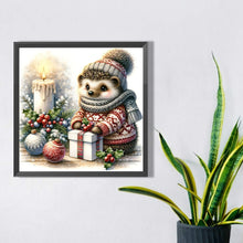 Load image into Gallery viewer, Christmas Gift Hedgehog 35X35CM(Canvas) Full AB Square Drill Diamond Painting
