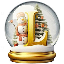 Load image into Gallery viewer, Snowman Letter L 50X50CM(Canvas) Full Round Drill Diamond Painting
