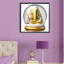 Load image into Gallery viewer, Snowman Letter L 50X50CM(Canvas) Full Round Drill Diamond Painting
