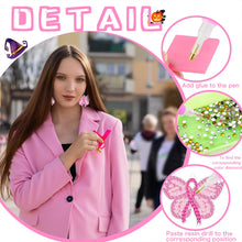 Load image into Gallery viewer, 10 Pairs Double Sided Diamond Painting DIY Earring Making Kit (Pink Power)
