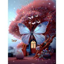 Load image into Gallery viewer, Butterfly Tree House 30X40CM(Canvas) Full Round Drill Diamond Painting
