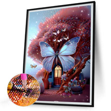 Load image into Gallery viewer, Butterfly Tree House 30X40CM(Canvas) Full Round Drill Diamond Painting
