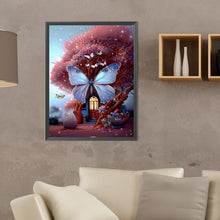 Load image into Gallery viewer, Butterfly Tree House 30X40CM(Canvas) Full Round Drill Diamond Painting
