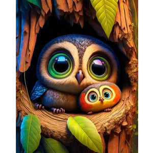 Cute Little Tree Spirit 40X50CM(Canvas) Full Round Drill Diamond Painting