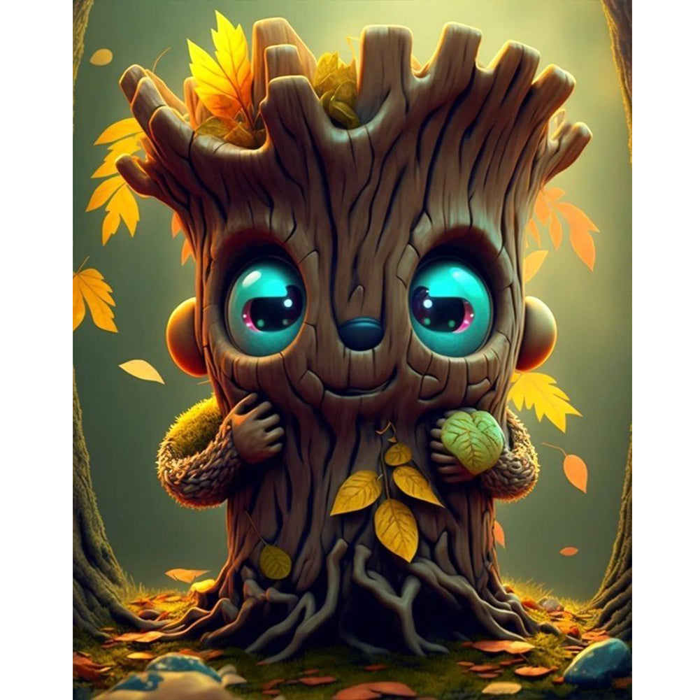 Cute Little Tree Spirit 40X50CM(Canvas) Full Round Drill Diamond Painting