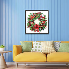 Load image into Gallery viewer, Christmas Wreath 30X30CM(Canvas) Partial Special Shaped Drill Diamond Painting
