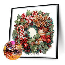 Load image into Gallery viewer, Christmas Wreath 30X30CM(Canvas) Partial Special Shaped Drill Diamond Painting
