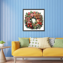 Load image into Gallery viewer, Christmas Wreath 30X30CM(Canvas) Partial Special Shaped Drill Diamond Painting
