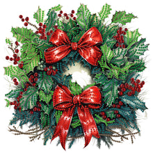 Load image into Gallery viewer, Christmas Wreath 30X30CM(Canvas) Partial Special Shaped Drill Diamond Painting
