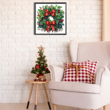 Load image into Gallery viewer, Christmas Wreath 30X30CM(Canvas) Partial Special Shaped Drill Diamond Painting
