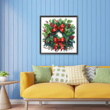 Load image into Gallery viewer, Christmas Wreath 30X30CM(Canvas) Partial Special Shaped Drill Diamond Painting
