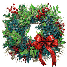 Load image into Gallery viewer, Christmas Wreath 30X30CM(Canvas) Partial Special Shaped Drill Diamond Painting
