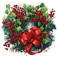 Load image into Gallery viewer, Christmas Wreath 30X30CM(Canvas) Partial Special Shaped Drill Diamond Painting
